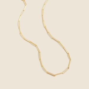 J. Crew Dainty gold-plated paper-clip necklace in shiny matte gold